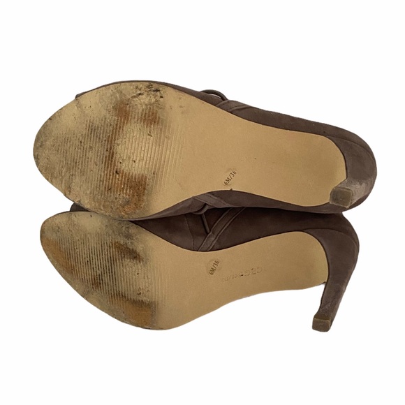 BCBGeneration Corrina-X Dark Stone Grey Leather Peep Toe Pump Heels Size 6 M - Picture 7 of 8